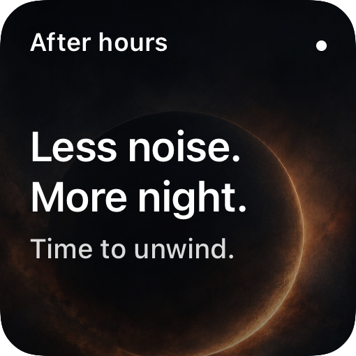 Eclipse: Less noise, more night, over a bronze crescent in shadow