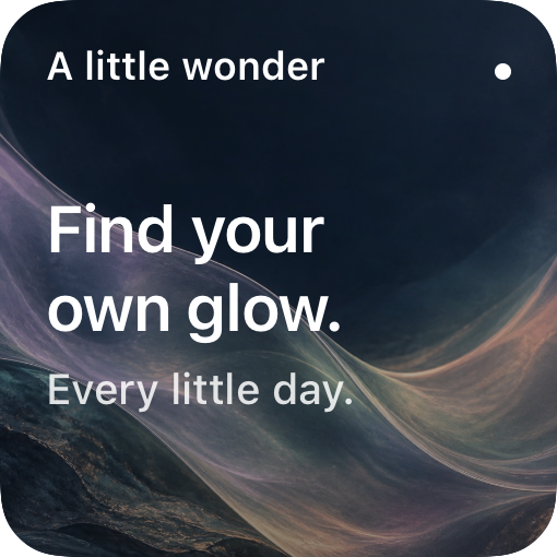 Opal: Find your own glow, over a pearlescent glass wave